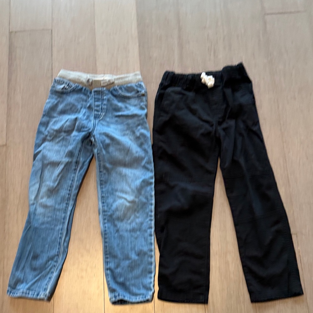 Tucker Tate/Cat &Jack size 6 Boys Denim and Black Pants Set